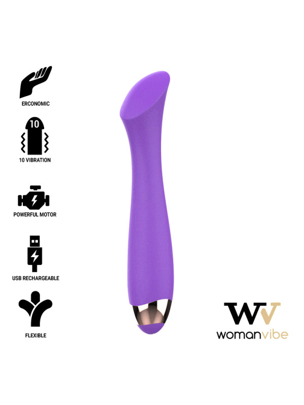 MANDY VIBRADOR RECARGABLE SILICONA PUNTO "K" DE LA MARCA WOMANVIBE