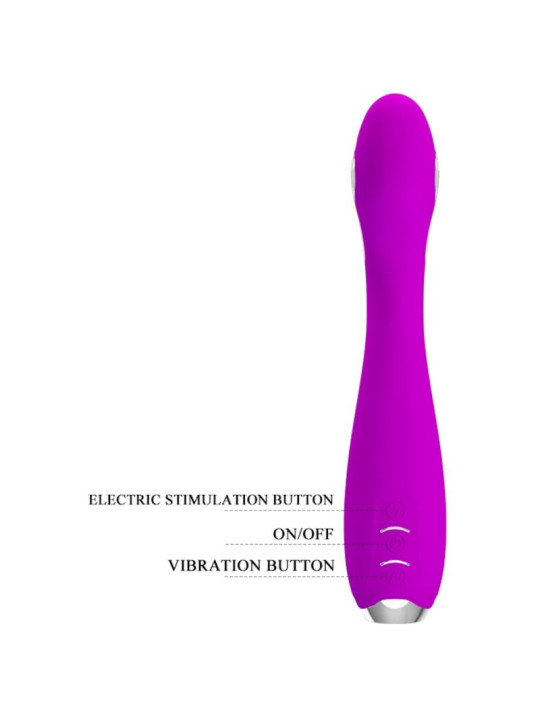 HECTOR VIBRADOR ELECTROSHOCK RECARGABLE & IMPERMEABLE MORADO DE LA MARCA PRETTY LOVE FLIRTATION