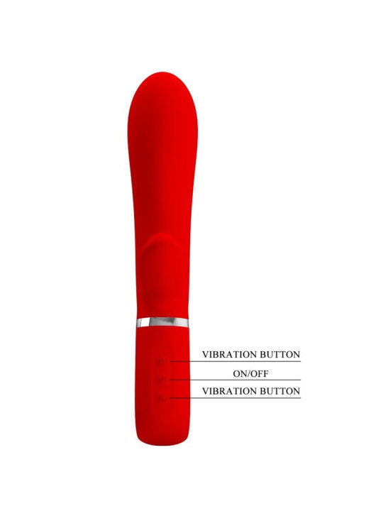 THOMAS VIBRADOR PUNTO G MULTIFUNCIÓN ROJO DE LA MARCA PRETTY LOVE FLIRTATION