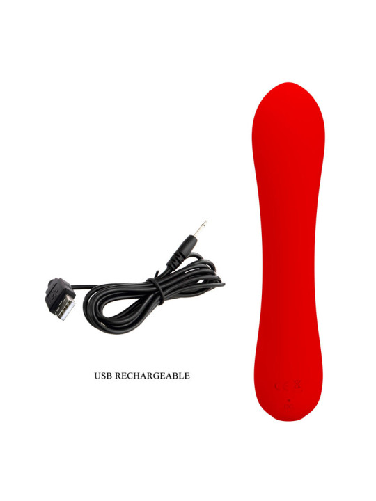 PRESCOTT VIBRADOR RECARGABLE ROJO DE LA MARCA PRETTY LOVE SMART