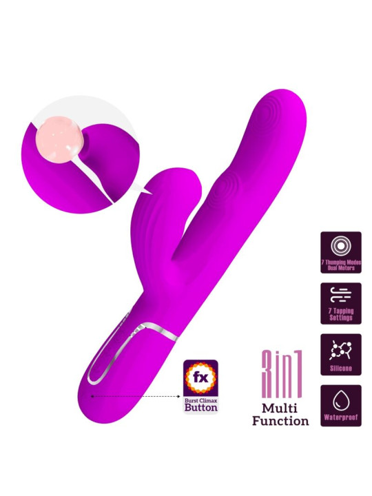 PERLITA VIBRADOR PUNTO G 3 EN 1 MULTIFUNCIÓN VIOETA DE LA MARCA PRETTY LOVE FLIRTATION