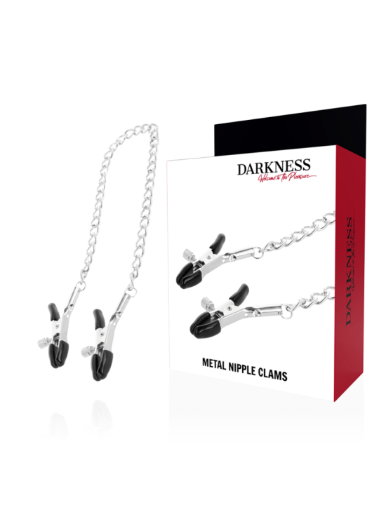 PINZAS AJUSTABLES PARA PEZONES AJUSTABLES METAL DE LA MARCA DARKNESS SENSATIONS