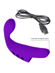 GORGON VIBRADOR DE DEDO RECARGABLE MORADO DE LA MARCA PRETTY LOVE SMART